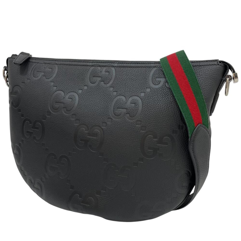 GUCCI Jumbo GG Shoulder Bag Black